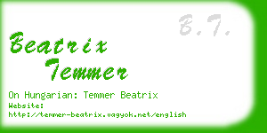beatrix temmer business card